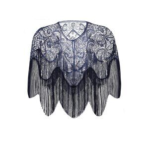 3241 1920s Shawl Wraps Gatsby Beaded Evening Cape Bridal For
